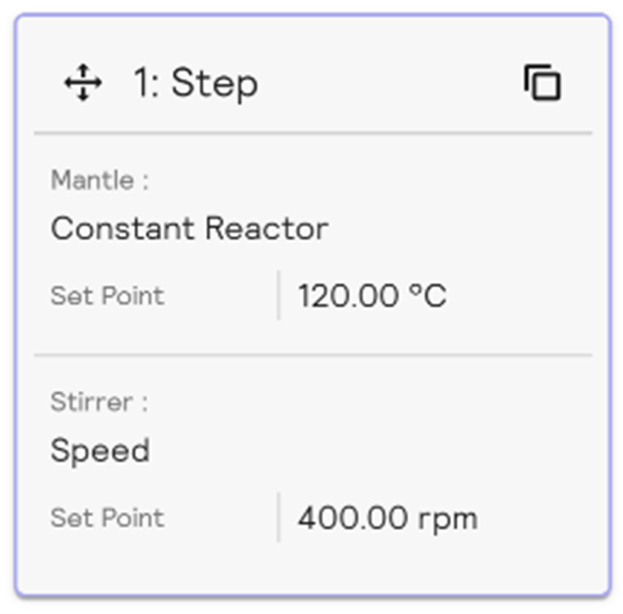 Step of Constant Reactor on labCONSOL® 